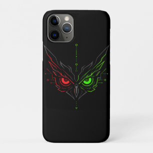 Neon Kwaadaardige Uil Tech Stam Cybernetische Kuns Case-Mate iPhone Case