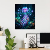 Neon kwal Elektrisch diep Poster (Thuiskantoor)