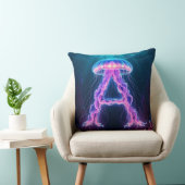 ✨ Neon kwal letter A oceaan kinderkamer cadeau 🎐 Kussen (Stoel)
