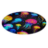 Neon Kwallen Droomlandschap Snijplank (Hoek)
