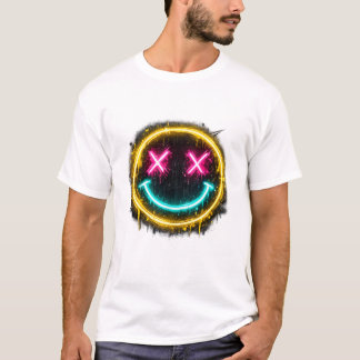 Neon Lachend Gezicht T-shirt