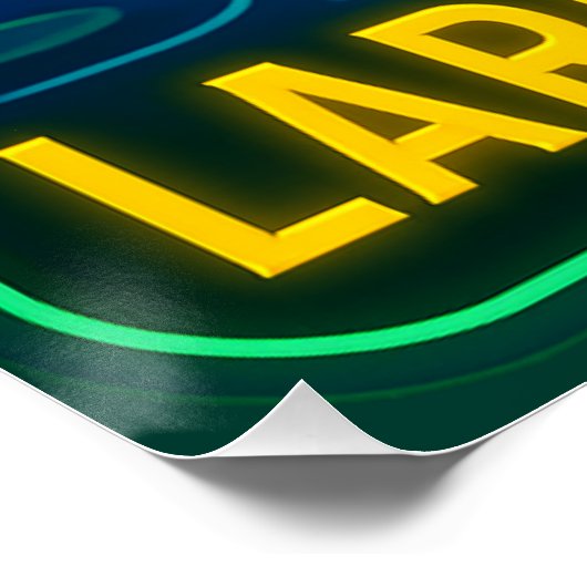 Neon Largemouth Bass Poster (Hoek)