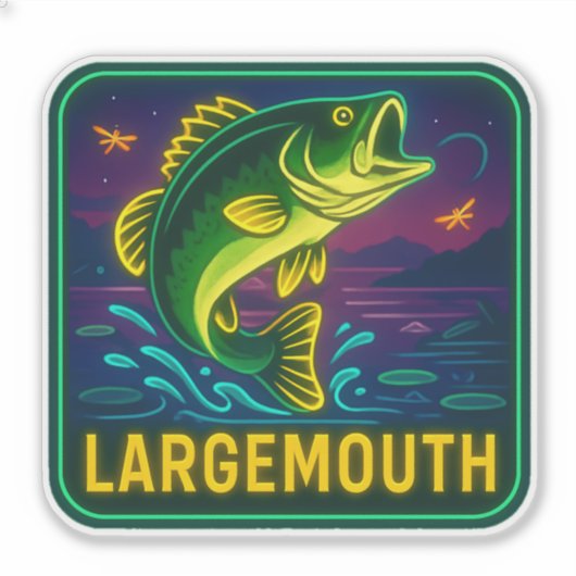 Neon Largemouth Sticker (Voorkant)