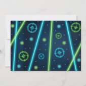 Neon Laser Label Blauw Foto Kaart (Achterkant)