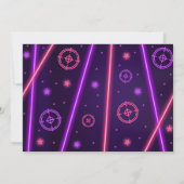Neon Laser Label Paarse Foto Kaart (Achterkant)