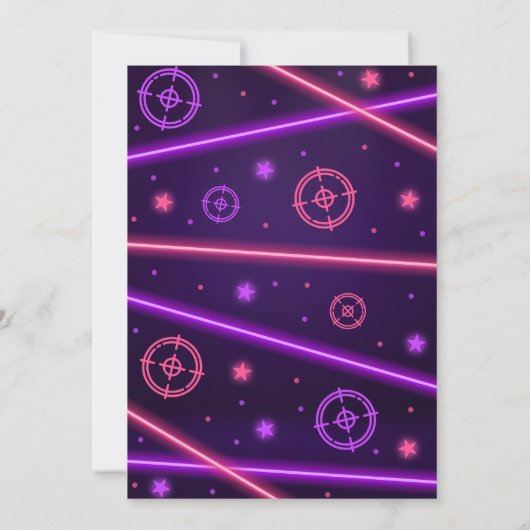 Neon Laser Label Paarse Kaart (Achterkant)