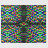 Neon Laser Light Psychedelic Abstract Cadeaupapier (Vlak)