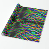 Neon Laser Light Psychedelic Abstract Cadeaupapier (Uitgerold)