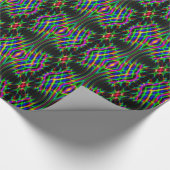 Neon Laser Light Psychedelic Abstract Cadeaupapier (Hoek)