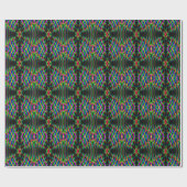 Neon Laser Light Psychedelic Abstract Cadeaupapier (Vlak)