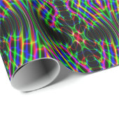 Neon Laser Light Psychedelic Abstract Cadeaupapier (Rol Hoek)