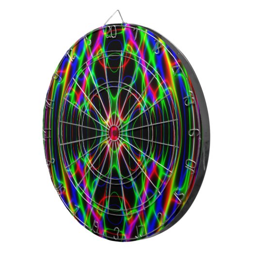 Neon Laser Light Psychedelic Abstract Dartbord (Voorkant Rechts)