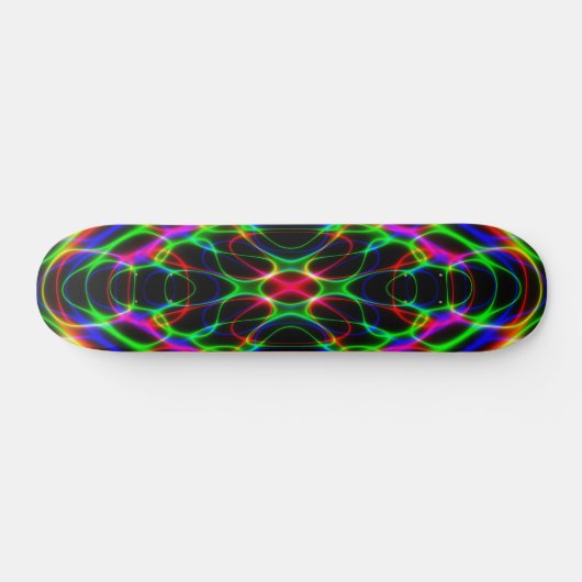Neon Laser Light Psychedelic Abstract Skateboard (Horizontaal)