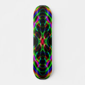 Neon Laser Light Psychedelic Abstract Skateboard (Voorkant)
