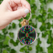 Neon Laser Light Psychedelic Abstract Sleutelhanger (Hand)