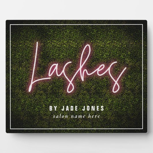 Neon Lash Artist Professional Cosmetoloog Fotoplaat (Voorkant)