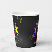 Neon Laten we springen Kinder kleurrijke verjaarda Papieren Bekers (Links)