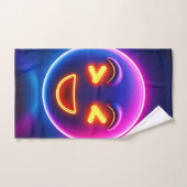 Neon Laughing Emoji Joy Bad Handdoek (Handdoek)