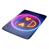 Neon Laughing Emoji Joy Badmat (Gekanteld)