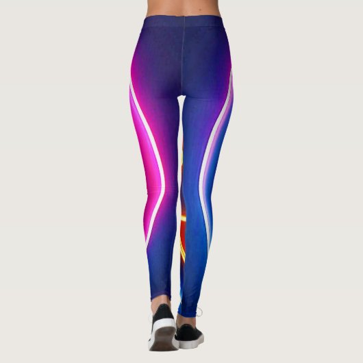 Neon Laughing Emoji Joy Leggings (Achterkant)