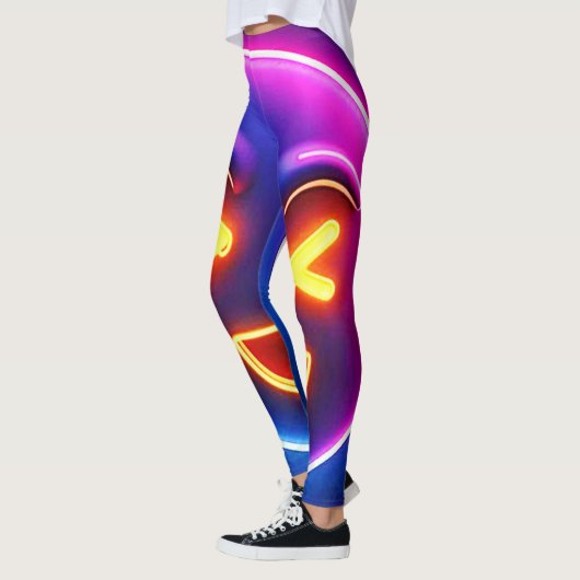 Neon Laughing Emoji Joy Leggings (Links)