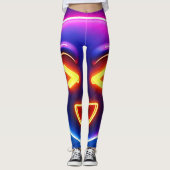 Neon Laughing Emoji Joy Leggings (Voorkant)