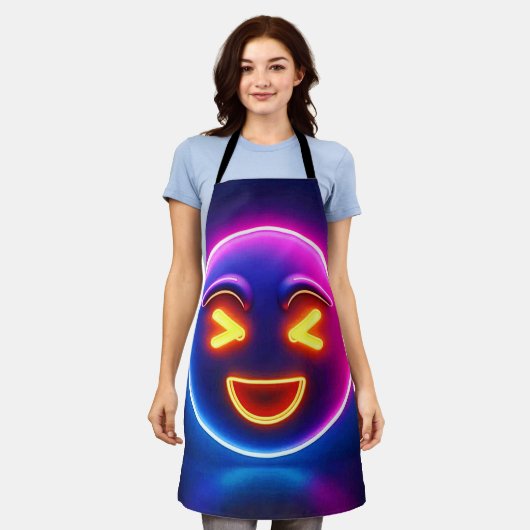 Neon Laughing Emoji Joy Schort (Gedragen)
