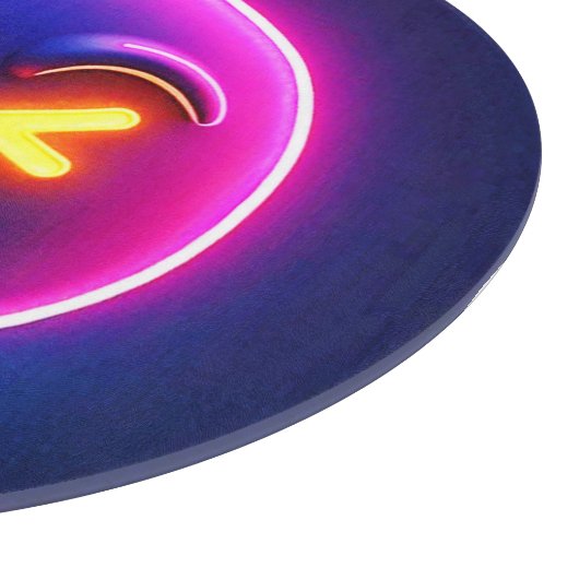 Neon Laughing Emoji Joy Snijplank (Hoek)