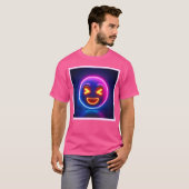 Neon Laughing Emoji Joy T-shirt (Voorkant volledig)