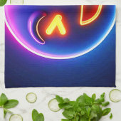 Neon Laughing Emoji Joy Theedoek (Gevouwen)