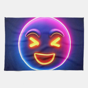 Neon Laughing Emoji Joy Theedoek