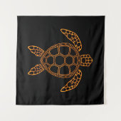 Neon Lava Zee Schildpad Design Wandkleed (Voorkant (horizontaal))