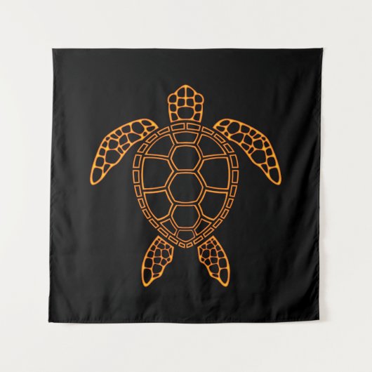 Neon Lava Zee Schildpad Design Wandkleed (Voorkant)