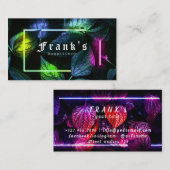 Neon Leaf Barbershop Visitekaartje (Voorkant / Achterkant)