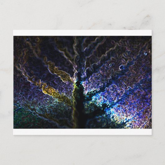 Neon Leaf Briefkaart (Voorkant)