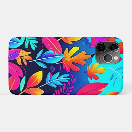 Neon Leaf Paradise Art Case-Mate iPhone Case (Achterkant (horizontaal))