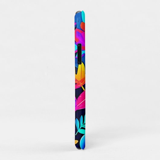 Neon Leaf Paradise Art Case-Mate iPhone Case (Achterkant/rechts)