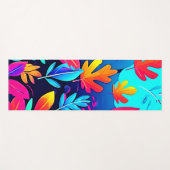 Neon Leaf Paradise Art Yogamat (Voorkant (horizontaal))