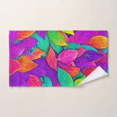 Neon Leaves: Cartoon Flow Bad Handdoek (Handdoek)