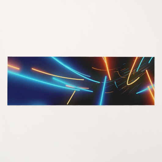 Neon Led Modern Black mannen yoga mat (Voorkant (horizontaal))