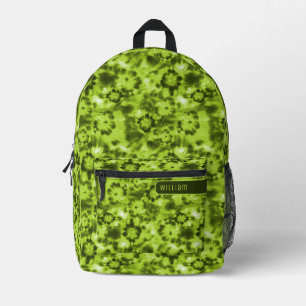 Neon & legergroen Shibori-patroon Cool tieners Bedrukte Rugzak