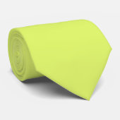 Neon Lemon Lime Green Solid Trend Color Achtergron Stropdas (Opgerold)