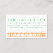 Neon Lemons Limes loyalty punch card (Achterkant)