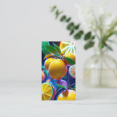 Neon Lemons Limes loyalty punch card (Staand voorkant)