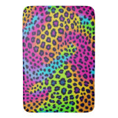 Neon Leopard Print Badmat (Voorkant Verticaal)