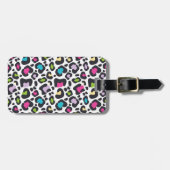 Neon Leopard Print Bagagelabel (Voorkant horizontaal)