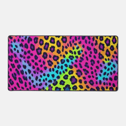 Neon Leopard Print Bureaumat (Voorkant)