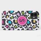 Neon Leopard Print iPhone Case (Achterkant (horizontaal))