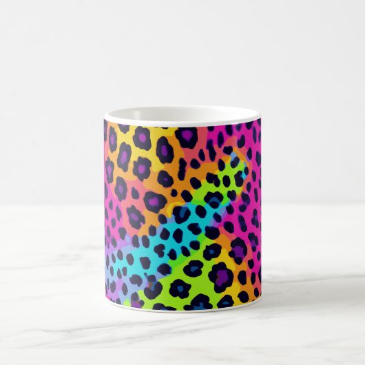 Neon Leopard Print Koffiemok (Center)