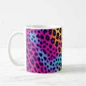 Neon Leopard Print Koffiemok (Links)